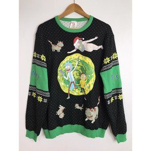 Official "Numskull" Rick & Morty Portal Christmas Jumper Sweater XL